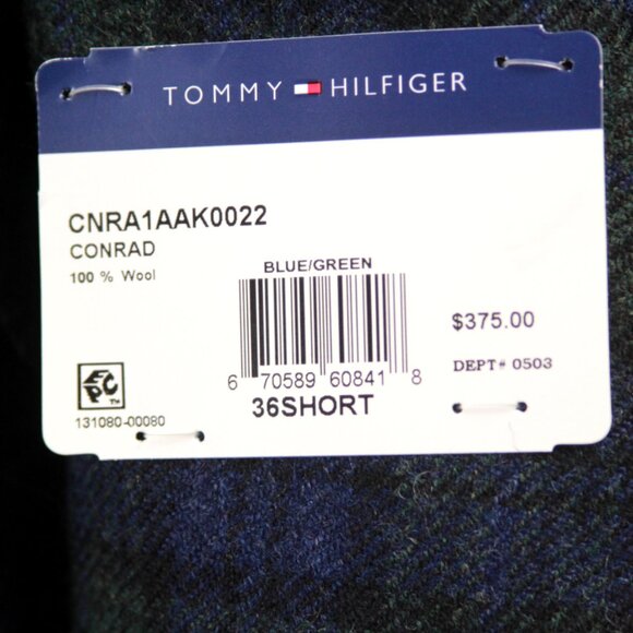 Tommy Hilfiger Navy and Forest Plaid Blazer - Picture 6 of 6
